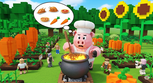 Image of Chris P. Bacon, the pig NPC from Grow a Garden