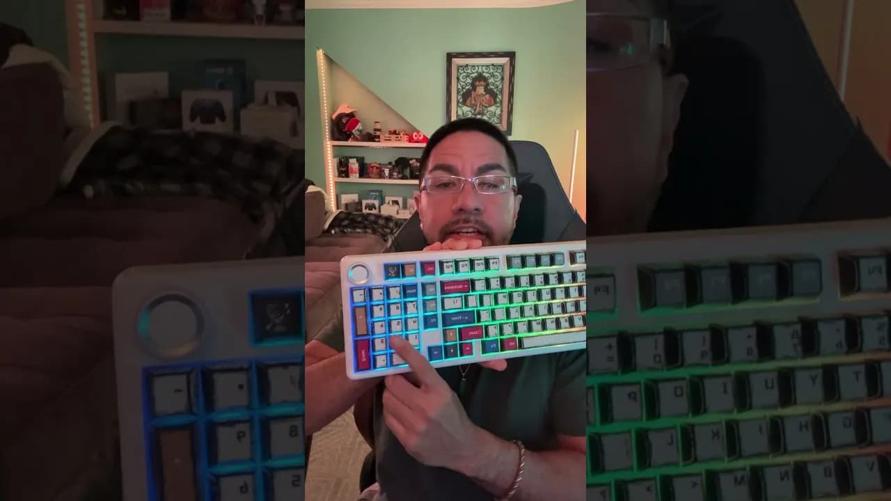The Aula F99 Pro keyboard with its comic-style keycaps