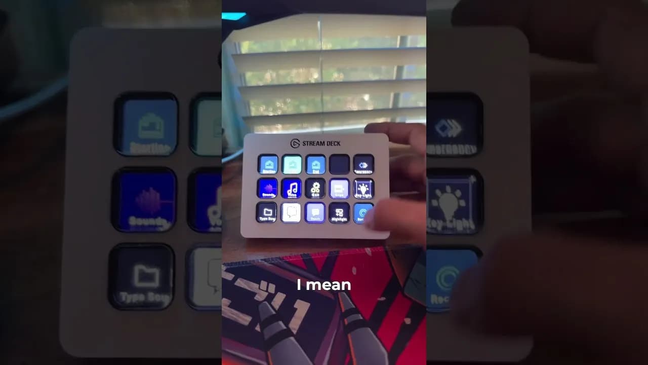 The Elgato Stream Deck MK.2 set up with streaming scenes