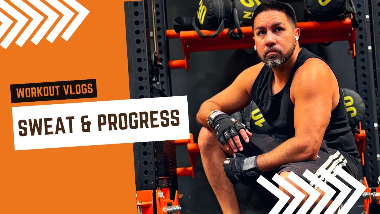 SuperZydan in the gym on the Sweat and Progress workout vlogs cover