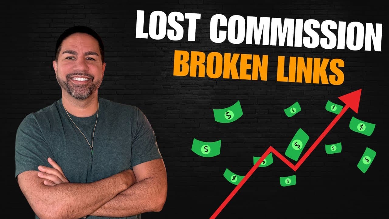SuperZydan next to the words lost commission and broken links, with a rising money chart