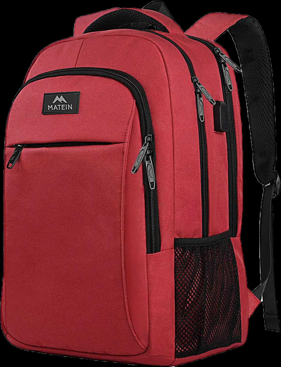 The red Matein laptop backpack