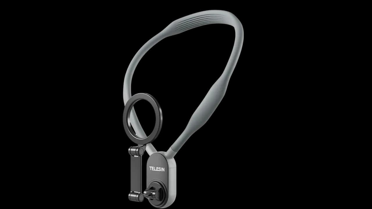 A magnetic neck mount for filming hands-free